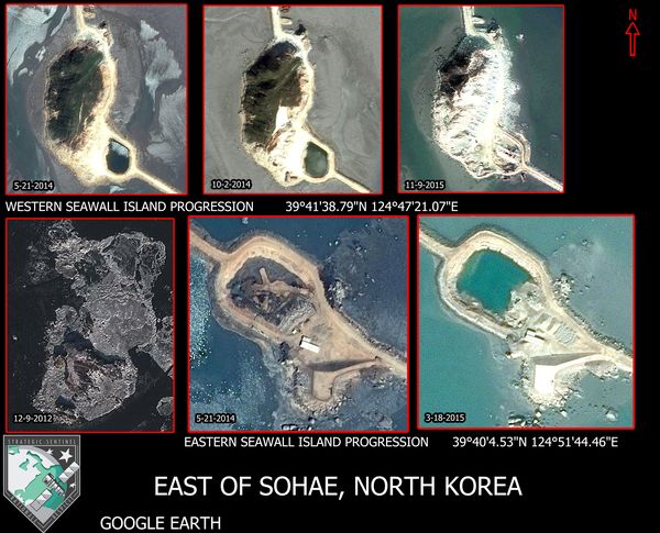 พบภาพถ่ายดาวเทียมบ่งชี้ เกาหลีเหนือแอบสร้างเกาะเทียมไว้กลางทะเล สำหรับยิงขีปนาวุธ