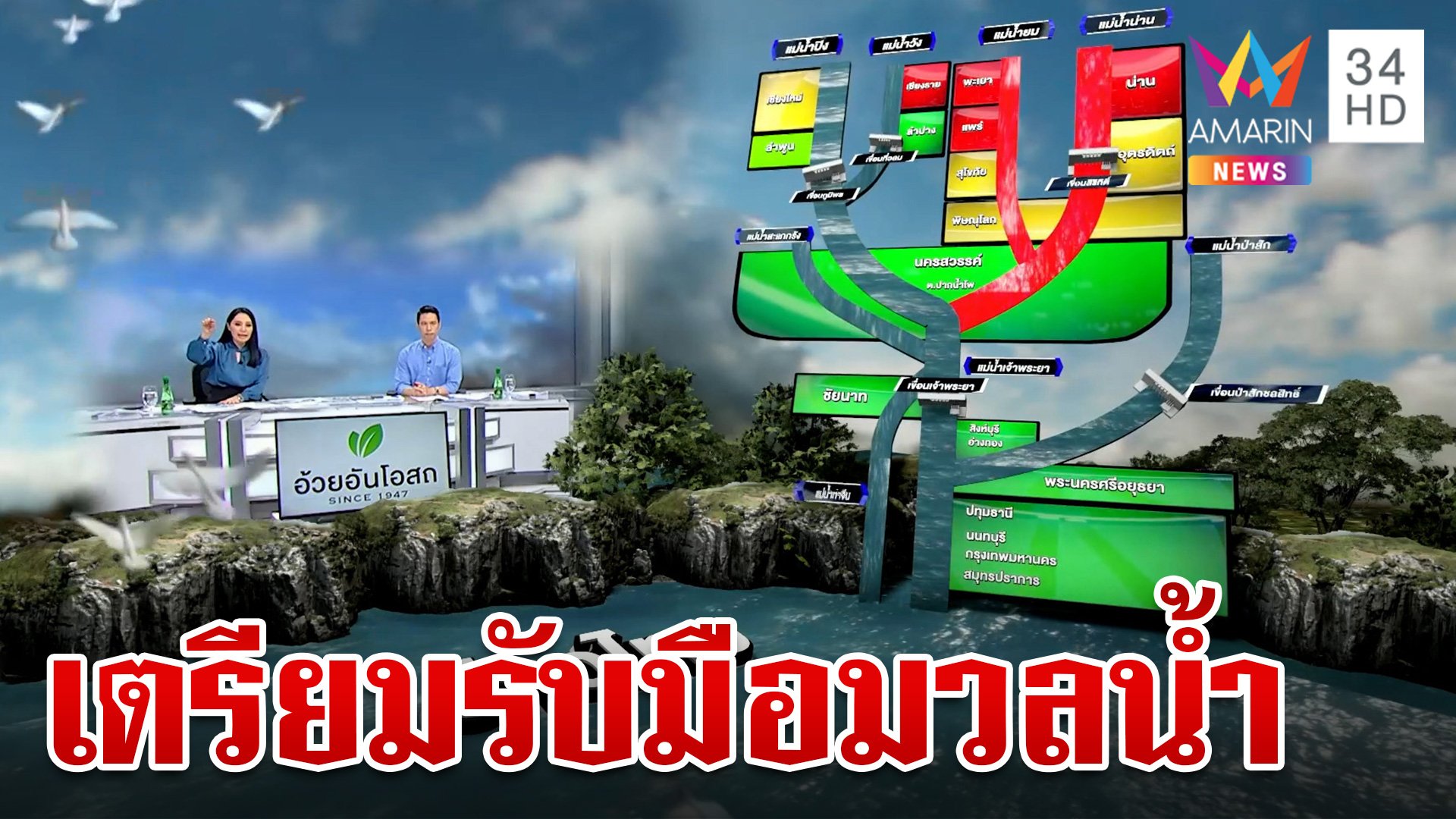 ชัยนาท-สุโขทัย เตรียมรับมือมวลน้ำเหนือ เฝ้าระวังสถานการณ์ต่อเนื่อง | ทุบโต๊ะข่าว | 24 ส.ค. 67 | AMARIN TVHD34