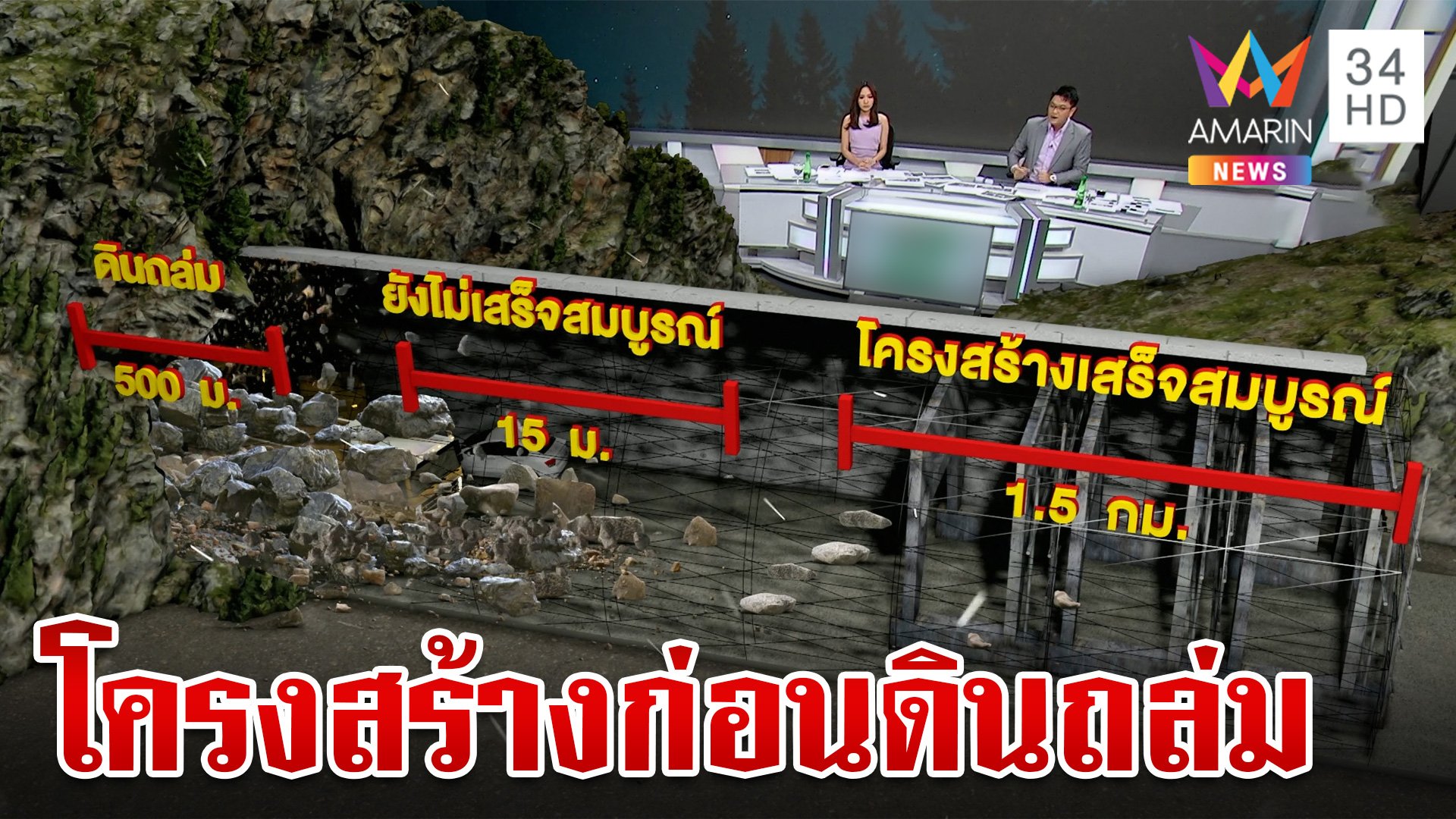 เปิดโครงสร้างอุโมงค์รถไฟฟ้าความเร็วสูง สางปมดินถล่มทับ 3 คนงาน  | ทุบโต๊ะข่าว | 25 ส.ค. 67 | AMARIN TVHD34