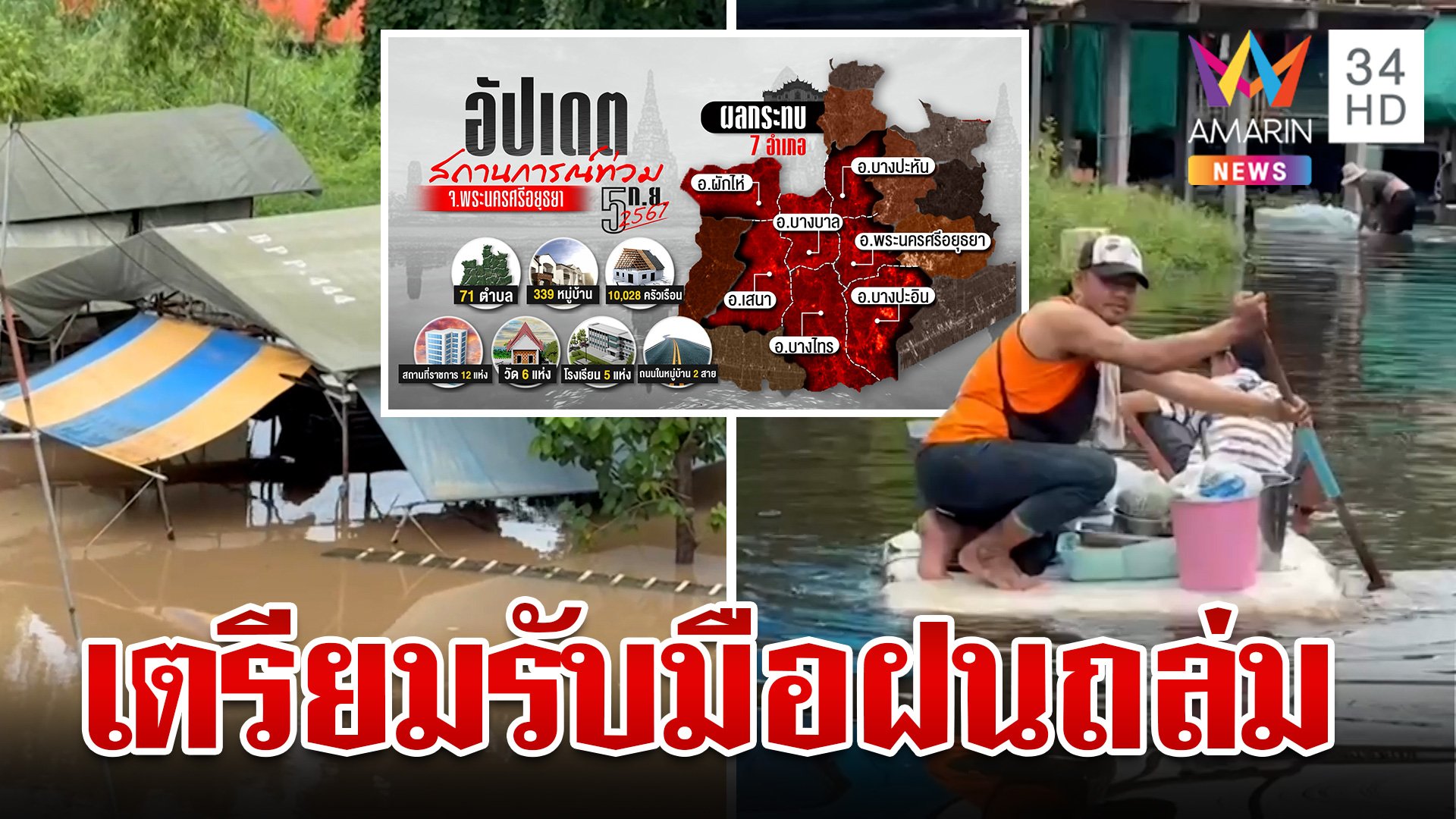 จับตาพายุ "ซูเปอร์ไต้ฝุ่นยางิ" รับมือฝนถล่ม  "อยุธยา" หลายอำเภออ่วมหนัก | ทุบโต๊ะข่าว | 5 ก.ย. 67 | AMARIN TVHD34