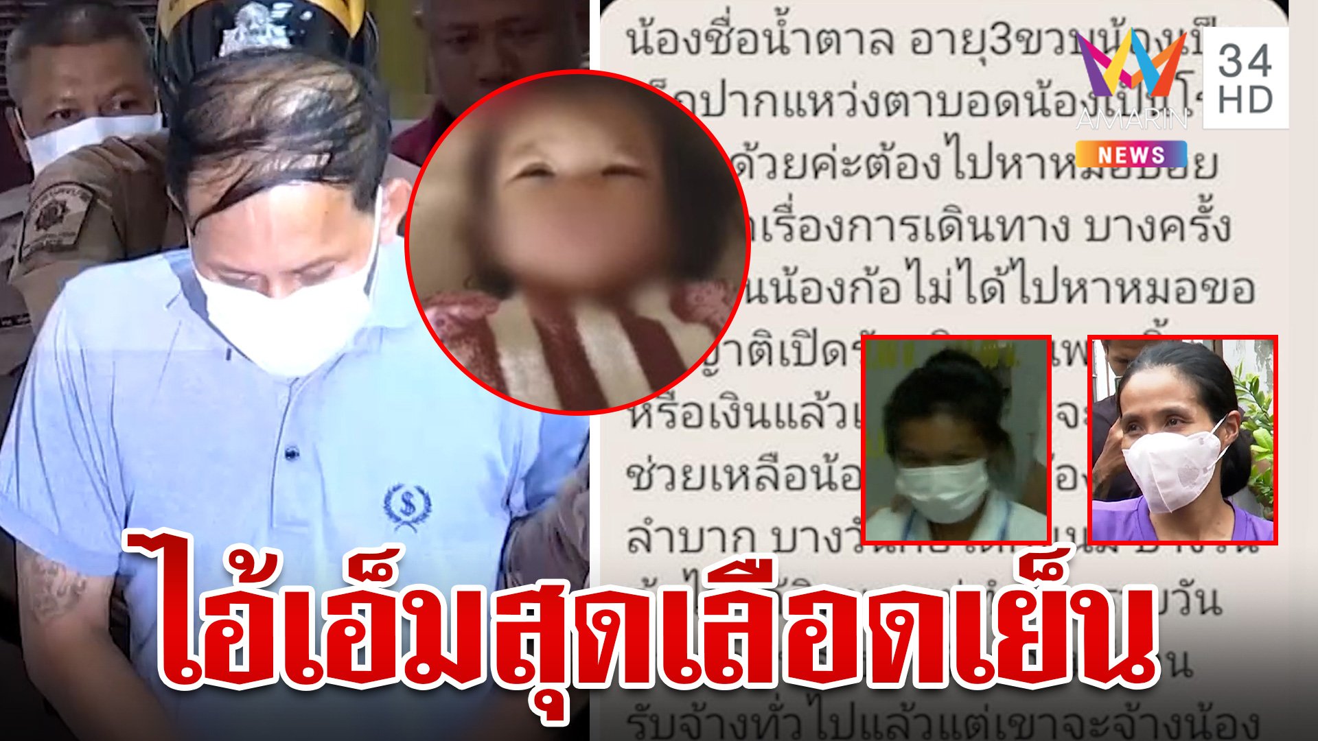 เลือดเย็น "ไอ้เอ็ม" ทำลูกตาบอดเปิดบัญชีรับบริจาค อึ้งเมีย2 เข้าข้างผัว | ทุบโต๊ะข่าว | 21 ก.ย. 66 | AMARIN TVHD34