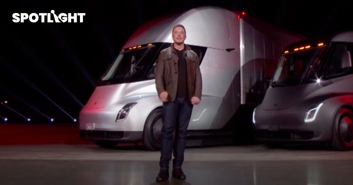 Teslaส่งมอบรถบรรทุกไฟฟ้ารุ่น Semi สำเร็จ ชาร์เต็มวิ่งฉิ่วไกล  800 ก.ม.