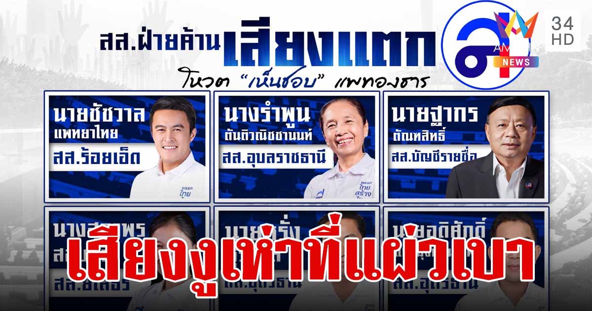 "วันวิชิต" ชี้ 6 เสียง งูเห่าโหวตให้ "แพทองธาร" ไม่มีซีนอะไรให้ต้องตื่นเต้น