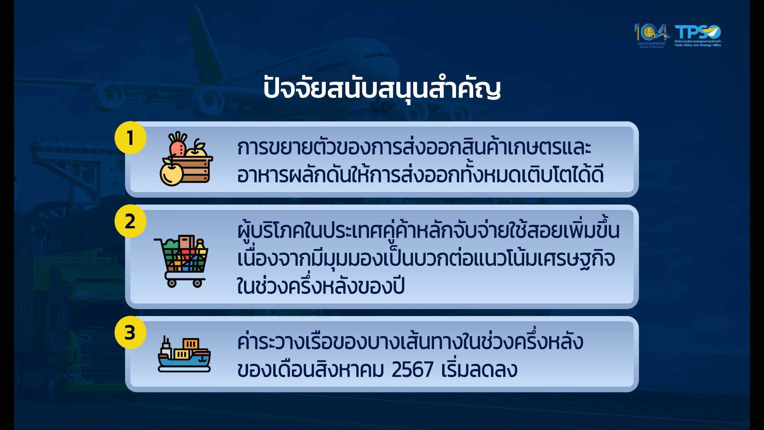 ส่งออกไทย ส.ค. ทำไมฟื้นตัว! โต 7%, เกินดุลครั้งแรกในรอบปี