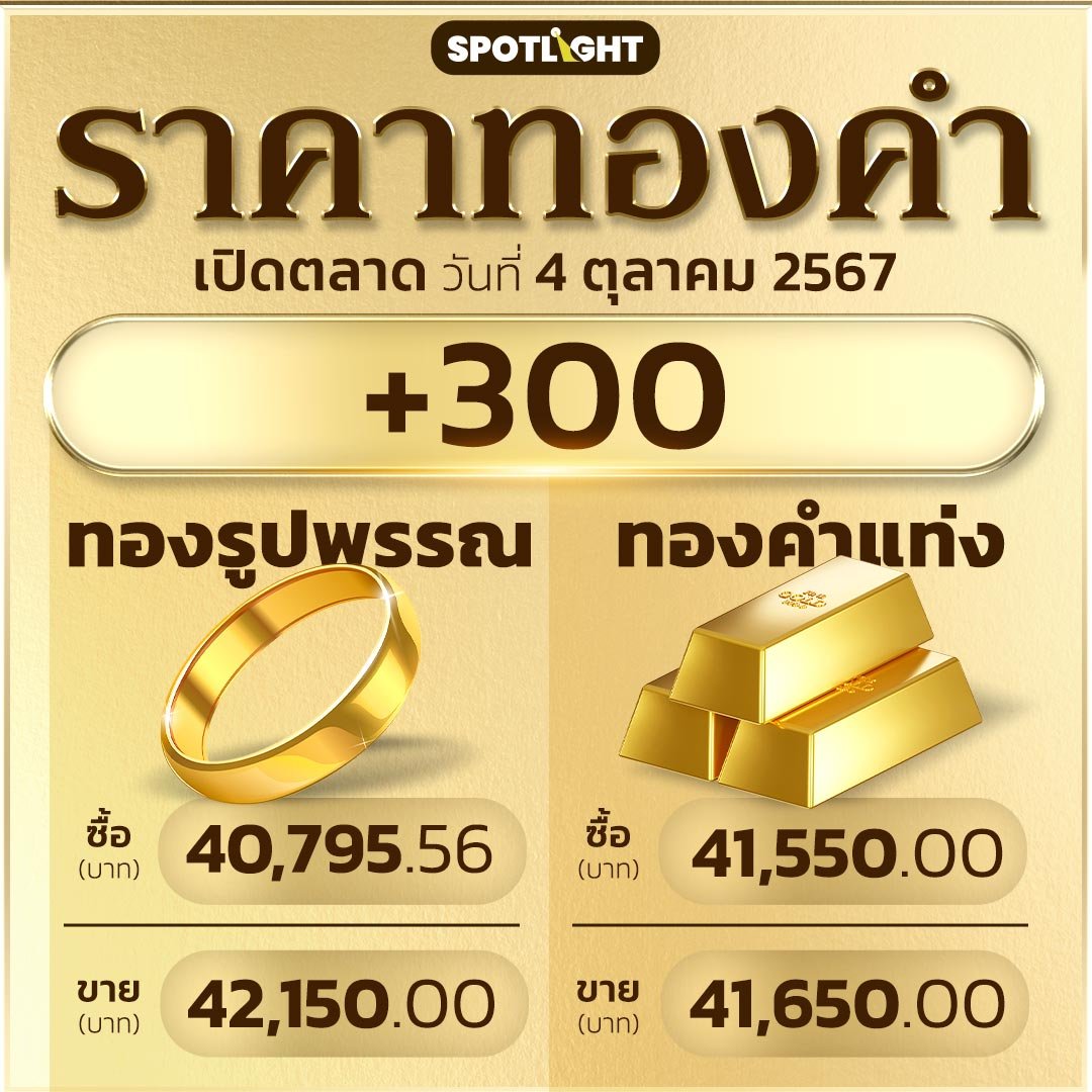 ราคาทองคำวันนี้ 4-10-2024