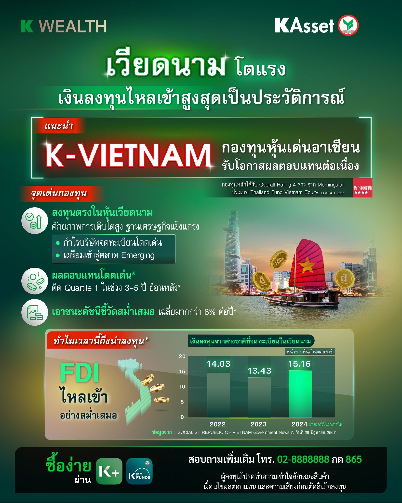 ลงทุนหุ้นเวียดนาม โอกาสทอง FDI ทะลุสถิติ ท่ามกลางกระแสเงินทุนไหลเข้า