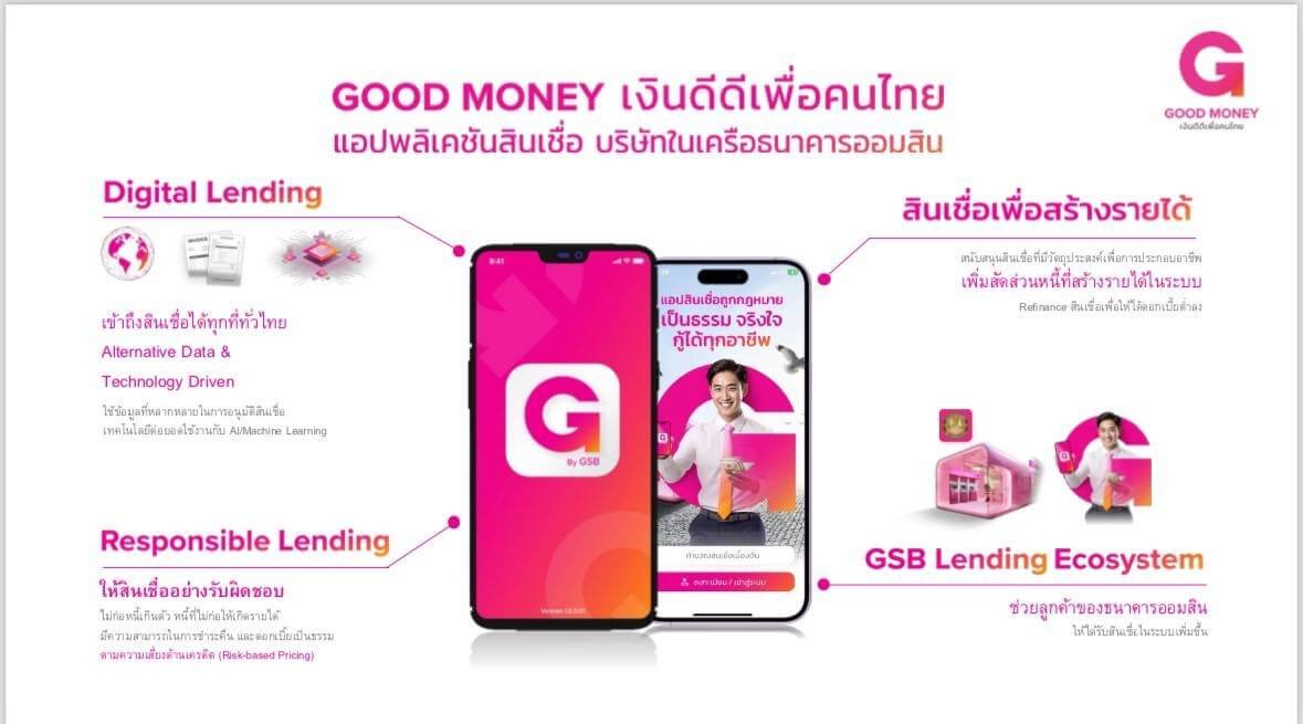 GOOD MONEY สินเชื่อออมสิน ดอกเบี้ยต่ำ กู้ง่าย อนุมัติไว ช่วยคนไทยเข้าถึงแหล่งเงินทุนที่เป็นธรรม