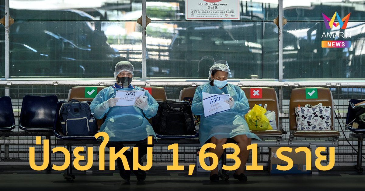โควิดวันนี้ 4 ก.ย.65 ป่วยใหม่ 1,631 หายป่วย 2,143 ราย เสียชีวิต 25 คน