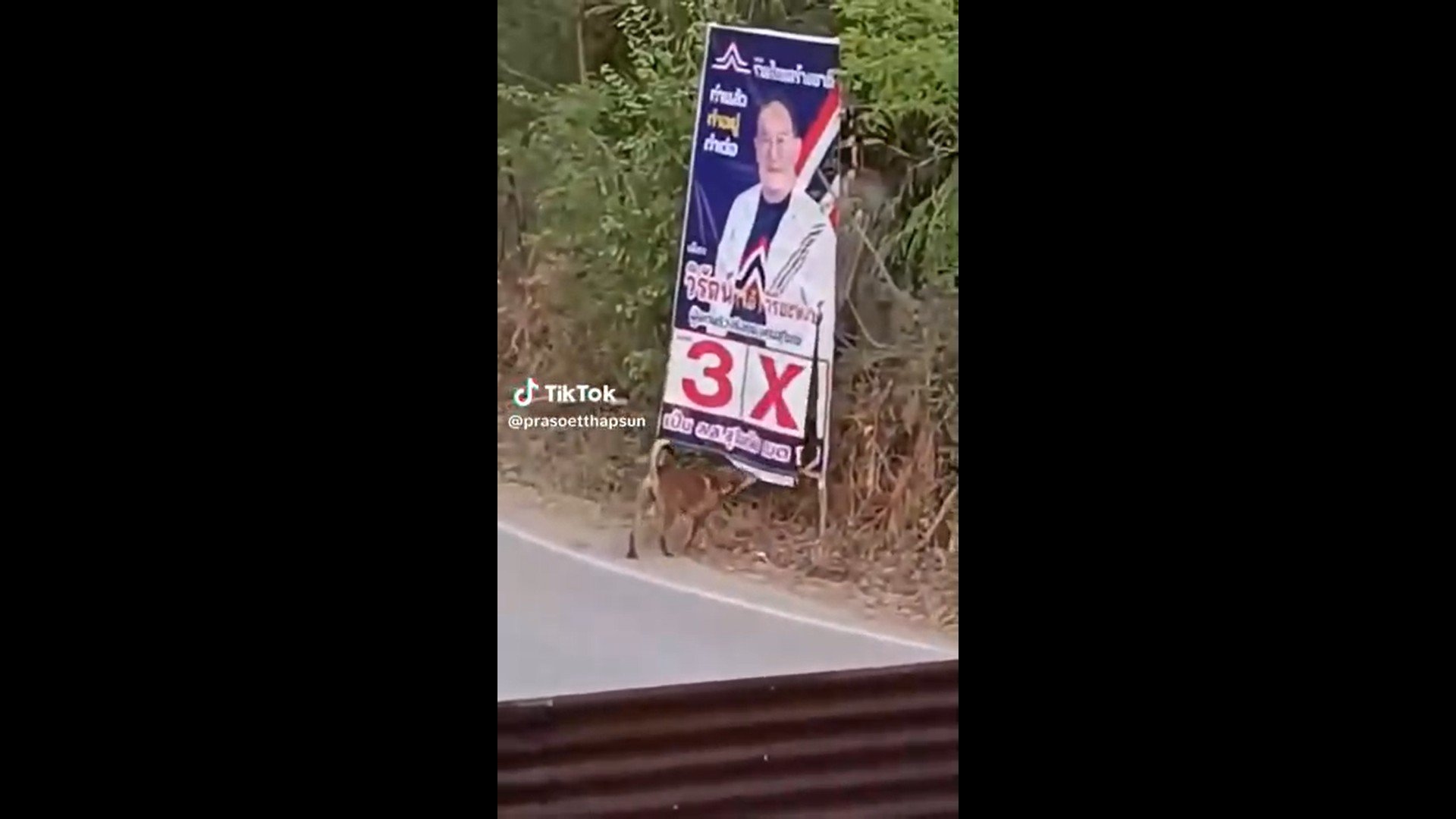 พบตัวการ ทำลายป้ายหาเสียงพรรคลุงตู่ !!!