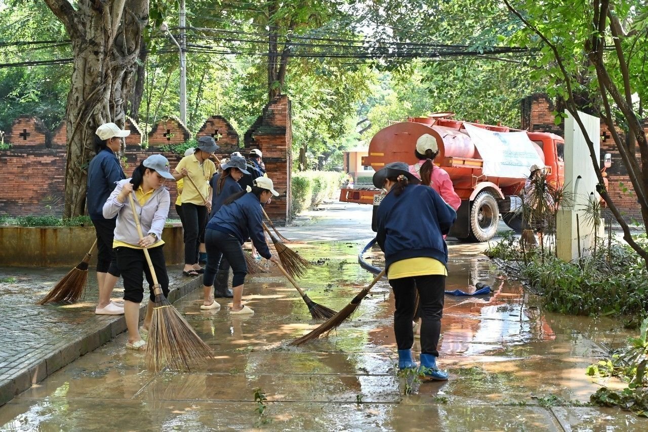 น้ำท่วมเชียงใหม่เริ่มลดลง ชป.ร่วมมือหลายหน่วยงานเร่งฟื้นฟู