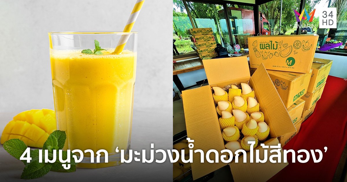 4 เมนูดับร้อนจาก "มะม่วงน้ำดอกไม้สีทอง" ผลไม้ตัวท็อป ส่งตรงจากสวน พิสูจน์ความหวานอร่อยได้ที่ ThailandPostMart