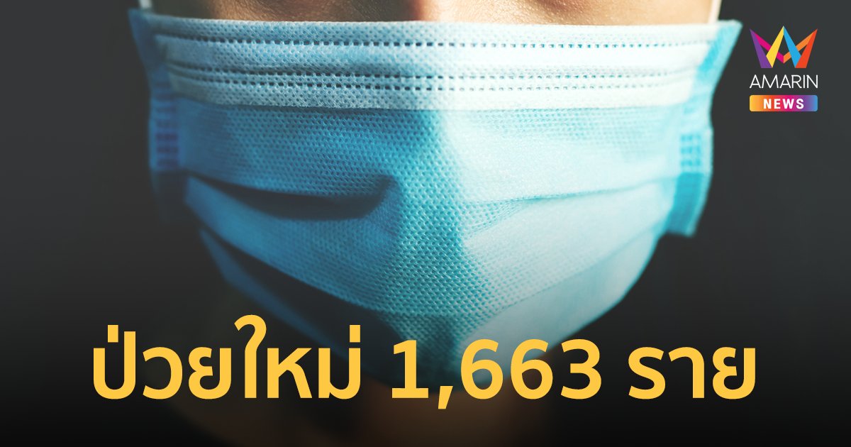 โควิดวันนี้ 15 ส.ค.65 ป่วยใหม่ 1,663 ราย เสียชีวิต 30 คน