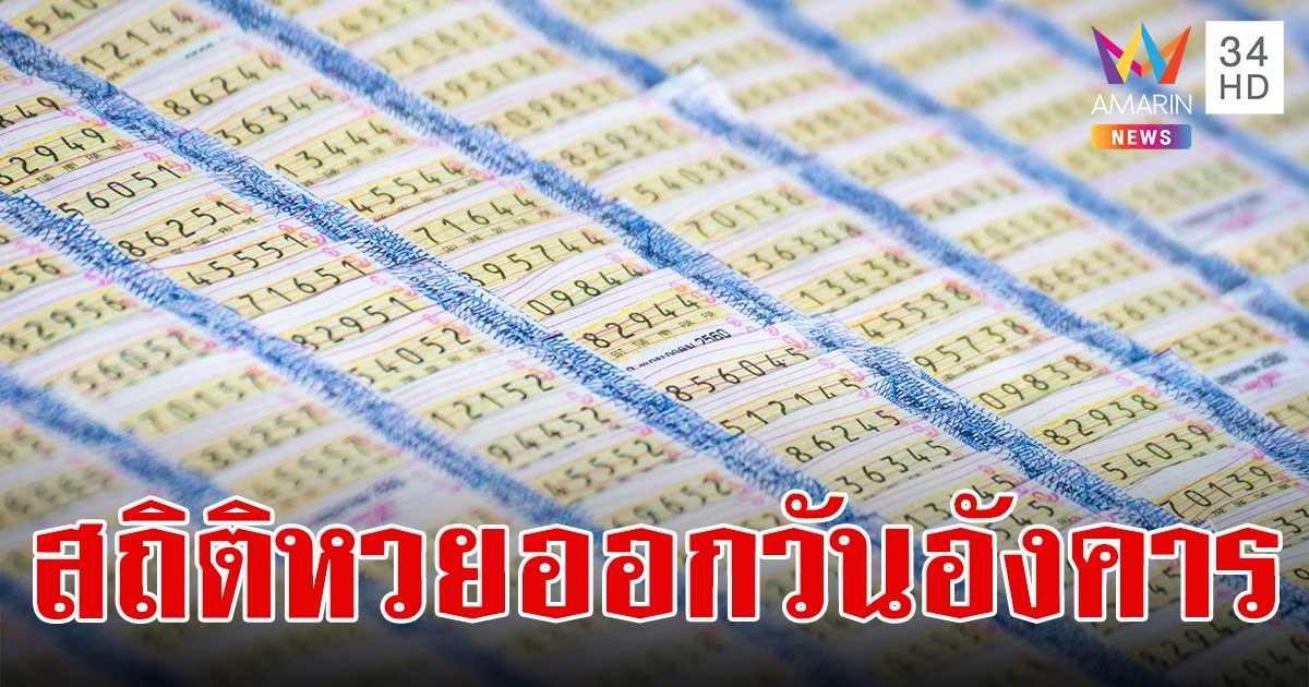 สถิติหวยออกวันอังคาร ย้อนหลัง 6 ปี แนวทางลุ้นโชค 16 กรกฎาคม 2567