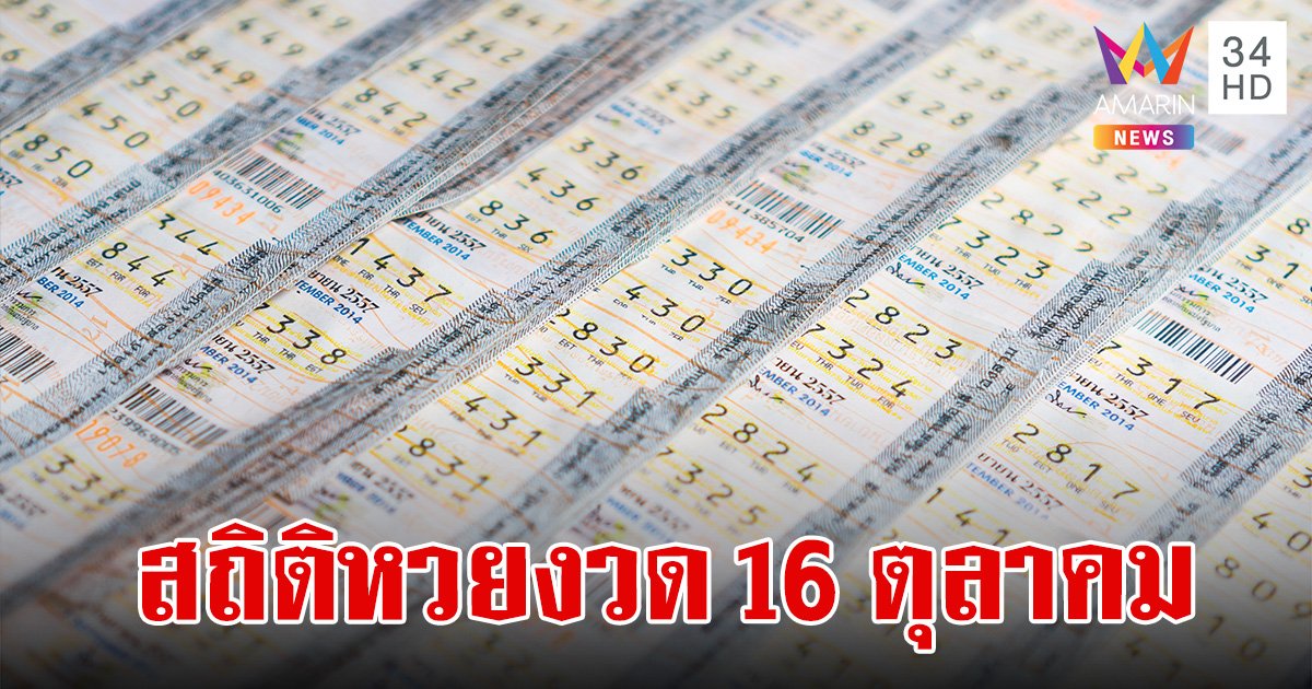 สถิติหวยงวด 16 ตุลาคม ย้อนหลังไป 10 ปี เช็ก "เลขเด็ด" ออกซ้ำ