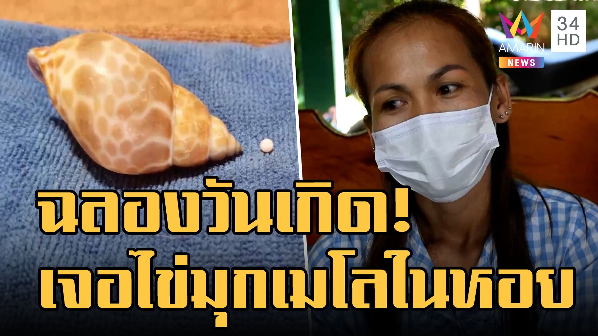 ซื้อหอยฉลองวันเกิด เจอไข่มุกเมโลอยู่ในหอยหวาน  | ข่าวเที่ยงอมรินทร์ | 29 ส.ค. 65 | AMARIN TVHD34