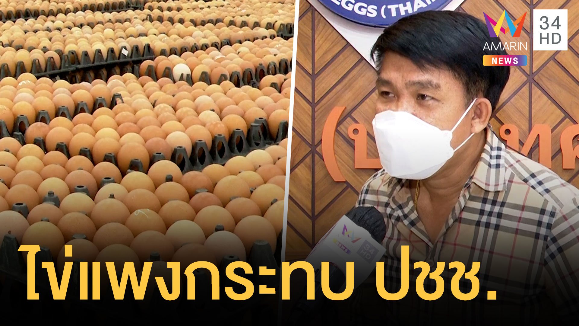 ไข่ไก่ขึ้นราคา ของแพงทั้งแผ่นดิน สวนทางค่าครองชีพ | ข่าวเที่ยงอมรินทร์ | 11 ม.ค. 65 | AMARIN TVHD34