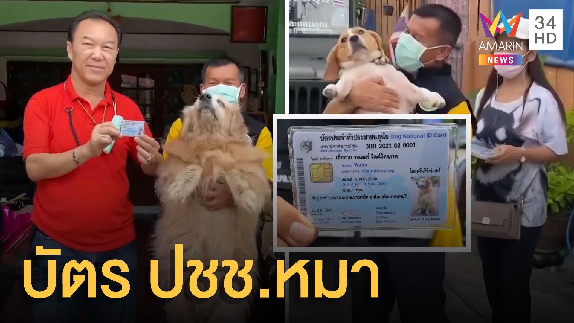 วันสุนัขโลก คนรักหมาใจบุญทำบัตร ปชช.ให้หมา | ข่าวอรุณอมรินทร์ | 27 ส.ค. 64 | AMARIN TVHD34