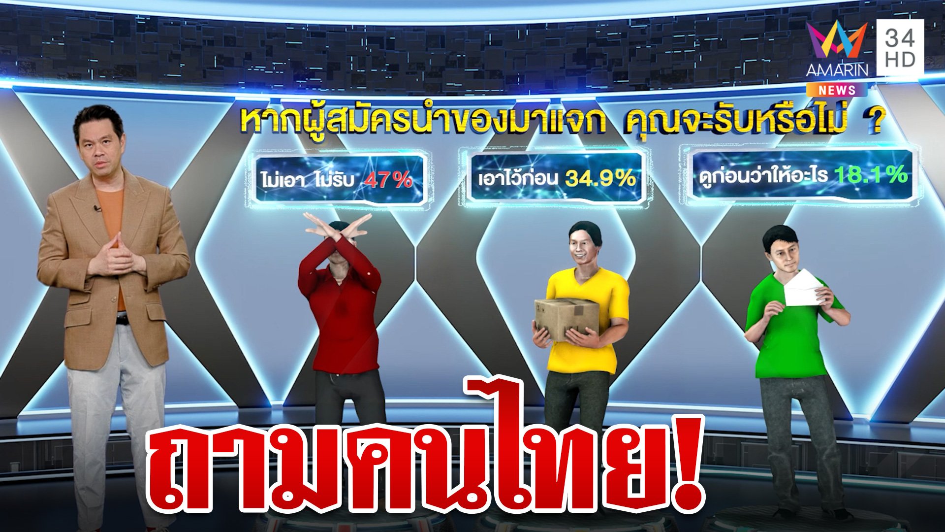 คำตอบน่าสนใจ! เมื่อคนไทยเจอสถานการณ์ผู้สมัครให้ของระหว่างหาเสียง | ทุบโต๊ะข่าว | 8 พ.ค. 66 | AMARIN TVHD34
