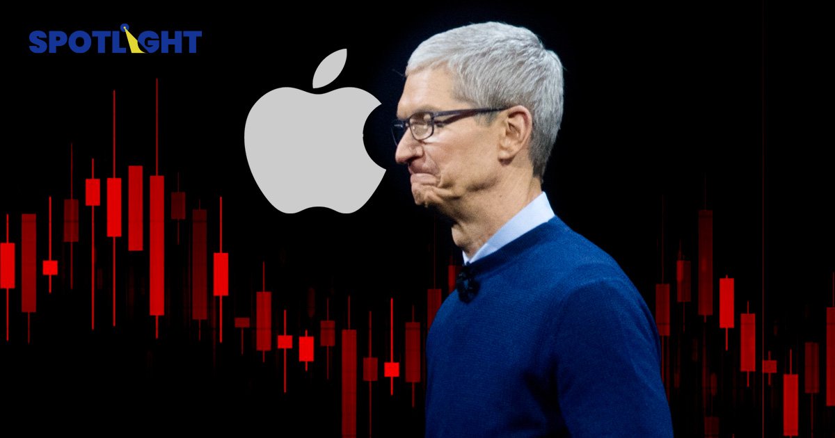 หุ้น Apple ร่วง 3% ในวันเดียว ดึงมูลค่าบริษัทต่ำกว่า 2 ล้านล้านดอลลาร์