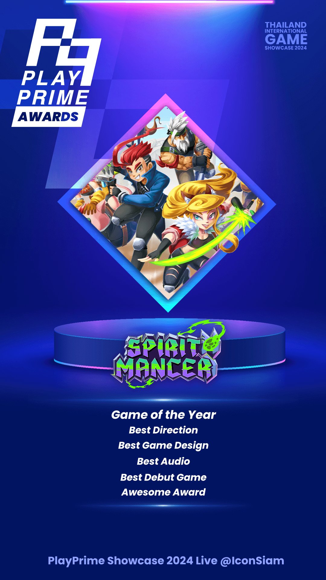 PlayPrime Awards 2024 : Spirit Mancer เกมไทยสุดเจ๋ง กวาด 6 รางวัล