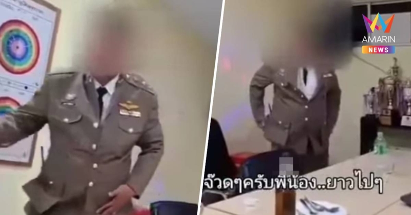 สั่งสอบ! “ร.ต.อ.” ซดเบียร์เต้น ในห้องประชุมสน.โชคชัย