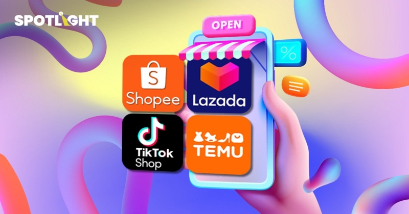 เทียบ 4 อีคอมเมิร์ซมาแรงในตลาดไทย Shopee, Lazada, TikTok Shop, TEMU