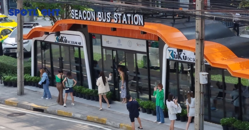 พบกับ “Sabuy Square” ป้ายรถเมล์ติดแอร์แห่งแรกในไทยใช้พลังงานแสงอาทิตย์