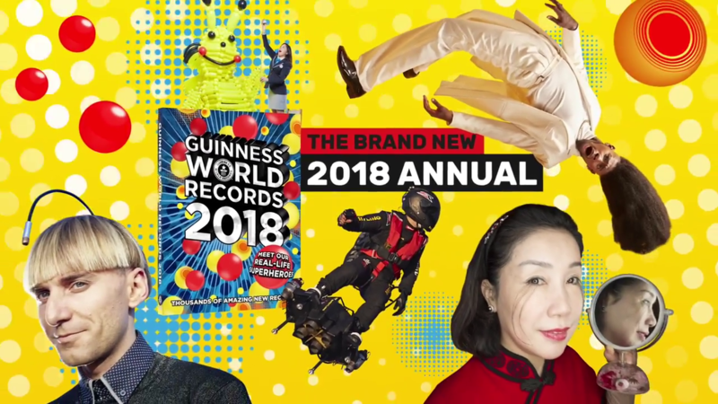 มาแล้ว! หนังสือ 'กินเนสส์ บุ๊ค' ประจำปี 2018 รวมสารพัดสถิติโลกสุดแปลกที่ต้องถามว่า...เพื่อ!?!