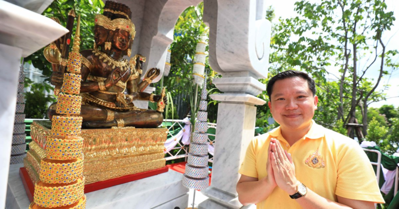 โครงการเดอะ ปาร์ค จัดพิธีทำบุญสถาปนาศาลพระสหัมบดีพรหม