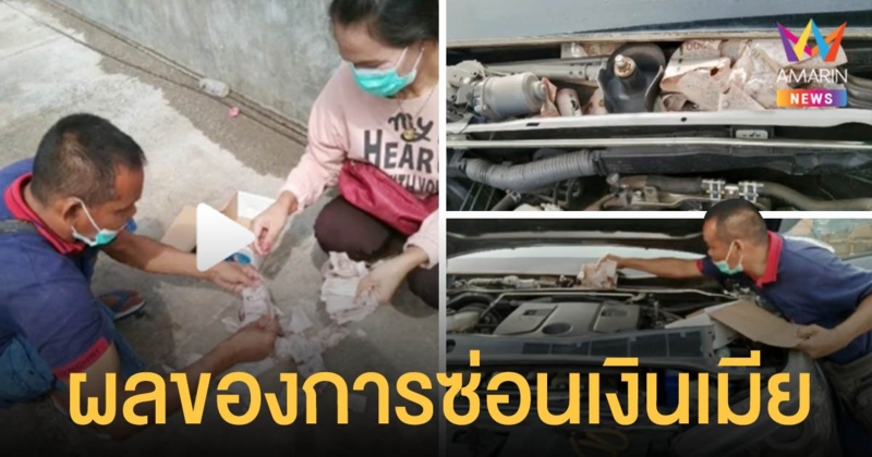 พ่อบ้านใจกล้า เข่าทรุด! ซ่อนเงินเมีย 45,000 เจอหนูแทะเหลือหมื่นเดียว