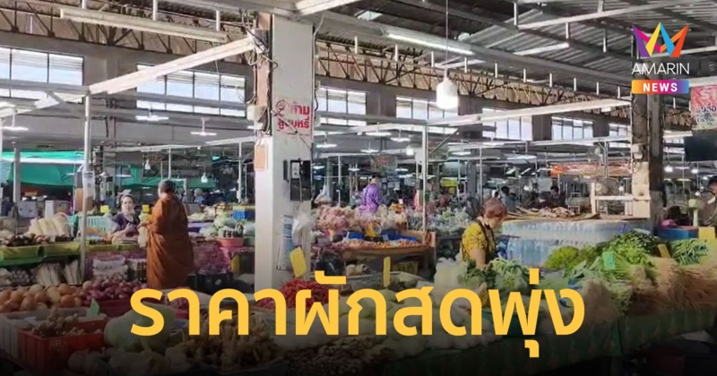 ราคาผักสดพุ่งกระฉูด เหตุฝนตกทำแปลงผักเสียหาย คาดปีใหม่แพงขึ้นอีก
