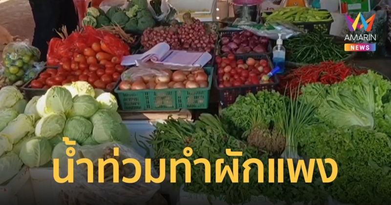แม่ค้าโอดผลพวงน้ำท่วมทำผักแพงสุดในรอบ 10 ปี บางชนิดพุ่งกว่า 2 เท่า