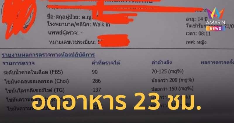IFโหด! เด็ก 14 อดอาหาร 23 ชั่วโมงตลอด 1 ปี จนร่างกายเข้าขั้นวิกฤต