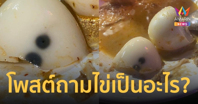 ไข่เป็นอะไร? มีจุดดำๆ ชาวเน็ตโพสต์ถาม เจอที่ร้านขนมจีนงานวัด ไม่กล้ากิน