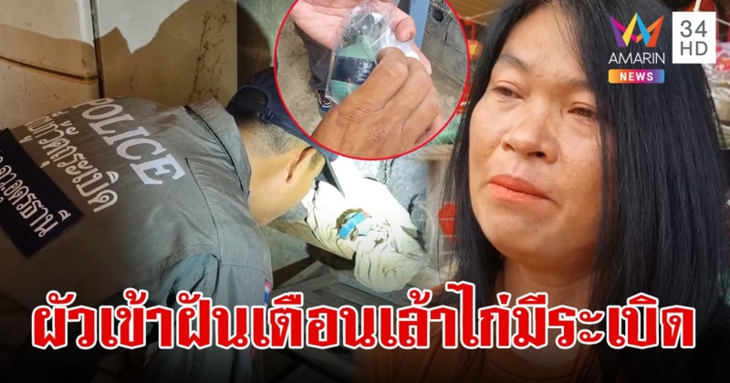หม้ายสาวขนลุก ผัวเข้าฝันเตือนเล้าไก่มีระเบิด ไปดูมีจริงแทบช็อก คอหวยส่อง "เลขที่บ้าน" เล็งเสี่ยงโชค