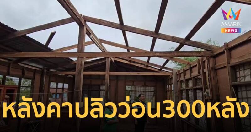 พายุฤดูร้อน พัดถล่ม อ.โพนสวรรค์ บ้านพักหลังคาปลิวทั้งเกือบ 300 หลัง