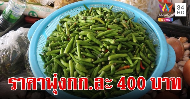 พริกขี้หนูแพงสุดในประวัติศาสตร์ ราคาพุ่งกก.ละ 400 บาท