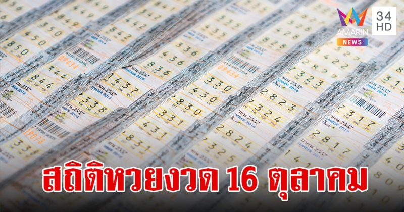 สถิติหวยงวด 16 ตุลาคม ย้อนหลังไป 10 ปี เช็ก "เลขเด็ด" ออกซ้ำ