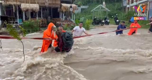 น้ำท่วม 4 จังหวัดภาคใต้ เสียชีวิตแล้ว 3 ราย