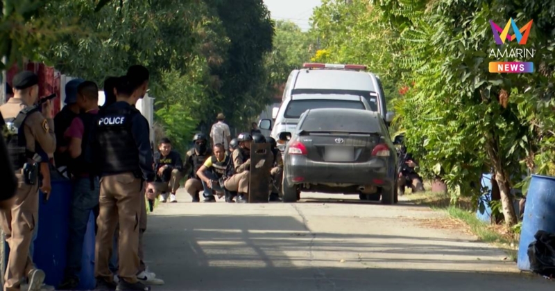 ด่วน!ปิดล้อม ผัวหึงโหดยิงเมียดับคาบ้าน คิดว่าเป็นชู้กับลูกเขย