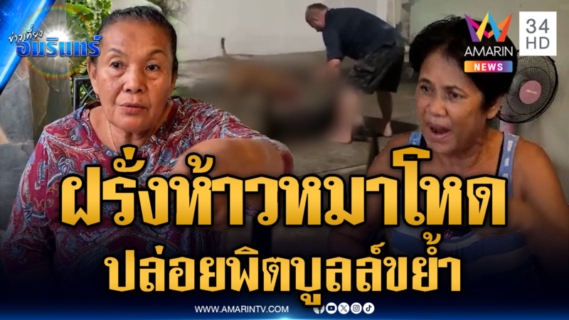 ฝรั่งตัวตึงประจำหมู่บ้าน ป่วนเสียงดัง-ปล่อยพิตบูลล์กัดหมาตาย