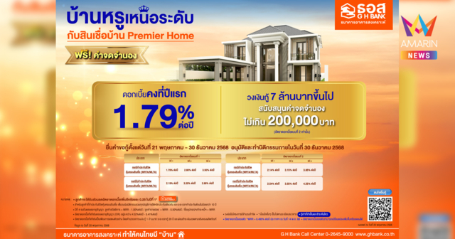 ธอส. พร้อมดำเนินการตามนโยบายกระทรวงการคลัง จัดทำสินเชื่อบ้าน Premier Home หนุนกลุ่มลูกค้าที่มีกำลังซื้อที่อยู่อาศั