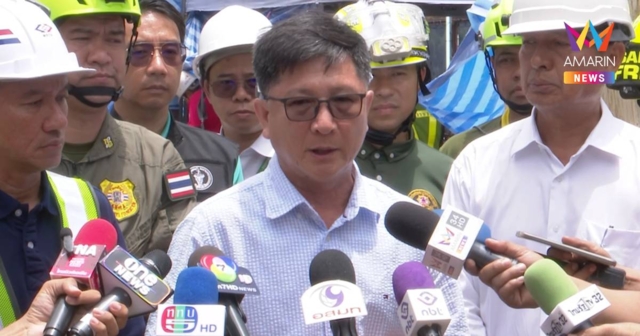 ผอ.เขตป้อมปราบศัตรูพ่าย เผย เร่งค้นหาคนงานตกหลุม ติดอุปสรรคดินสไลด์