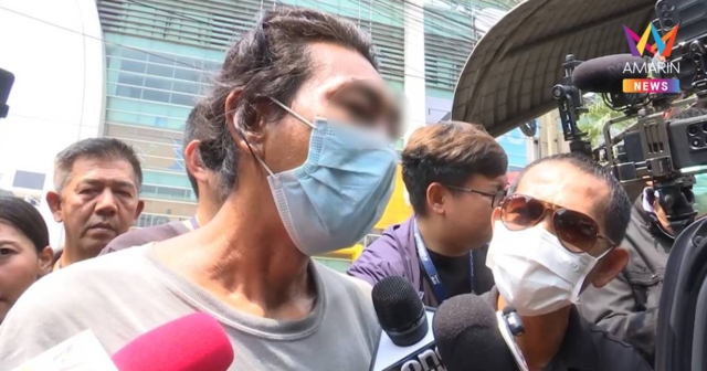ตำรวจ สน.บางนา คุมผู้ก่อเหตุปาหินใส่รถ ทำแผนประกอบคำรับสารภาพ
