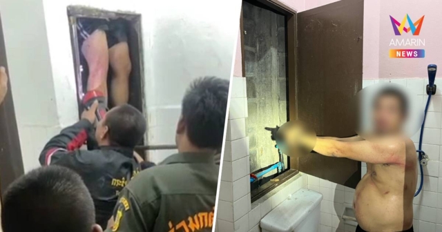 ไม่รอด! บุกรวบหนุ่มหนีหมายจับ แอบซ่อนตัวในช่องส่งน้ำประปา จ.ปทุมธานี