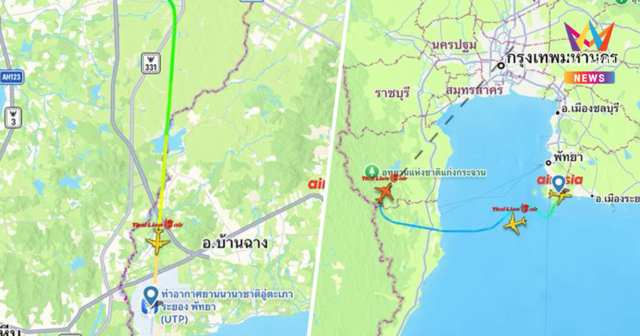 กว่า12เที่ยวบินลงจอดฉุกเฉินอู่ตะเภา หลังฝนถล่มสุวรรณภูมิ-ดอนเมือง