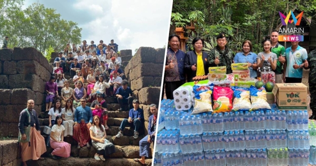นักท่องเที่ยว แห่ให้กำลังใจทหารฐานปฎิบัติการปราสาทตาเมือนธม