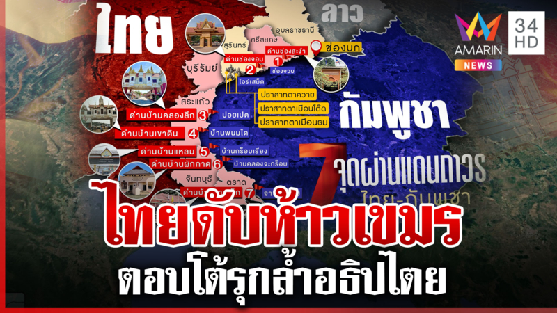 ไทยเปิดเกมรุก! ปิดด่าน-ตัดไฟ-ระงับเน็ต กำราบกัมพูชา สุดท้ายยอมถอยทัพ
