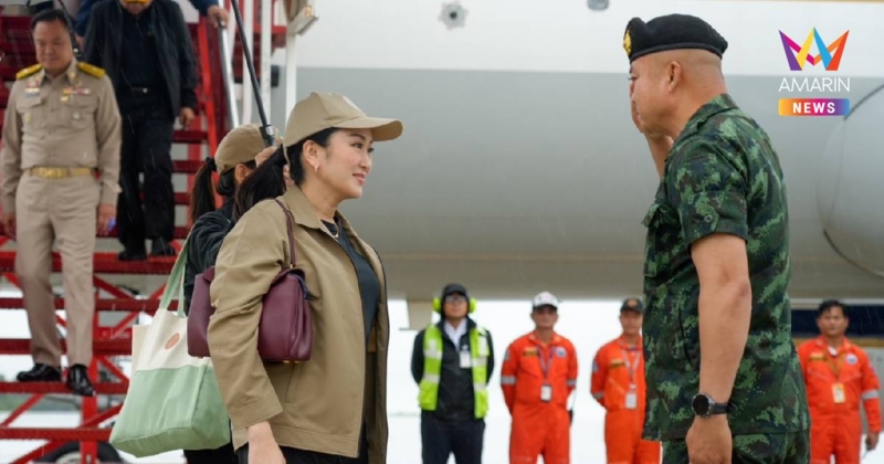 นายกฯนั่ง ฮ.ถึงสุรินทร์ ติดตามสถานการณ์ชายแดนไทย-กัมพูชา