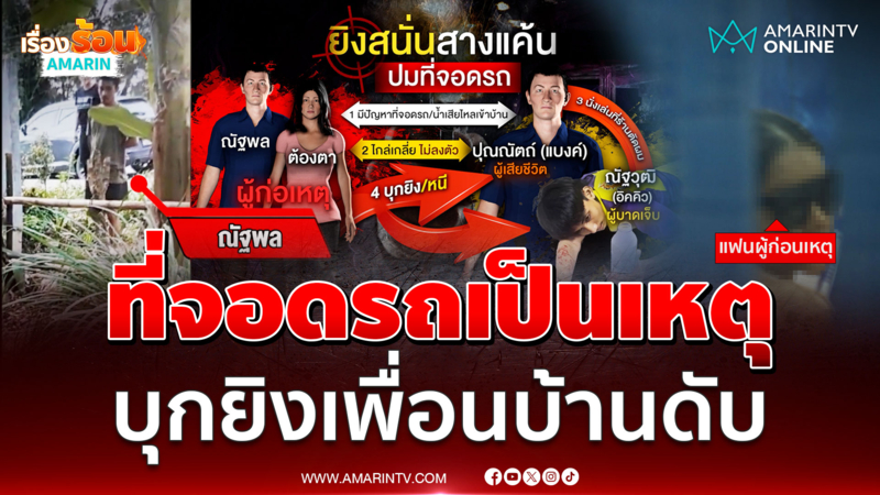 บุกยิงเพื่อนบ้านดับ 1 เจ็บ 1 สางแค้นปมที่จอดรถ